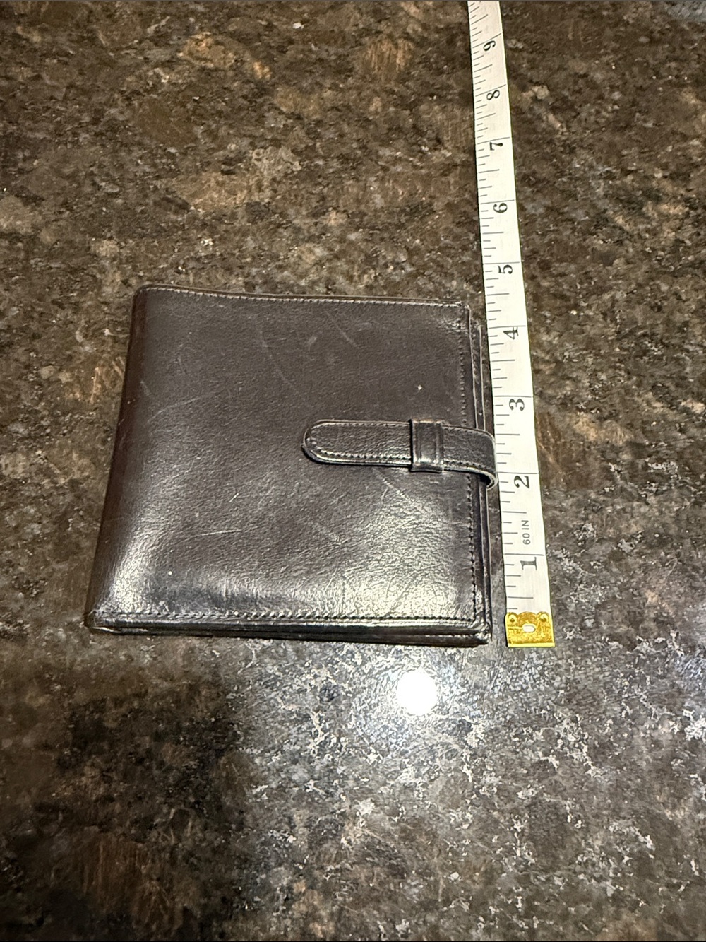 Coach Men's or Women’s Black Leather Card  Holder with Strap